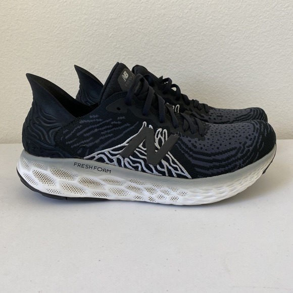 New Balance - Fresh Foam M1080K10 Running Shoes Cushioning BLACK GRAY MENS 12